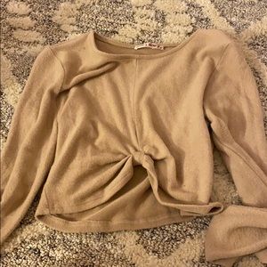 long sleeve cropped sweater